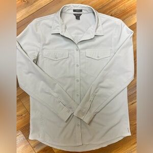 Eddie Bauer Departure 2.0 Shirt Light Green Travel Hike Size S Camp Fall Outdoor